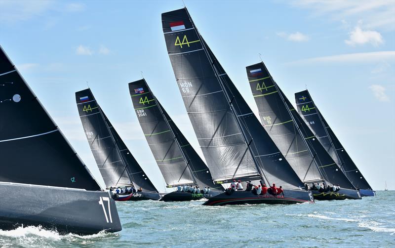 44Cup Cowes photo copyright Tom Hicks / www.solentaction.com taken at Royal Yacht Squadron and featuring the RC44 class