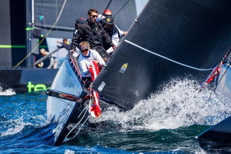Celia Willison on board Black Star Sailing Team on the 44Cup Series - photo © Nico Martinez