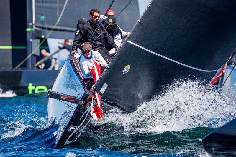 Celia Willison on board Black Star Sailing Team on the 44Cup Series - photo © Nico Martinez