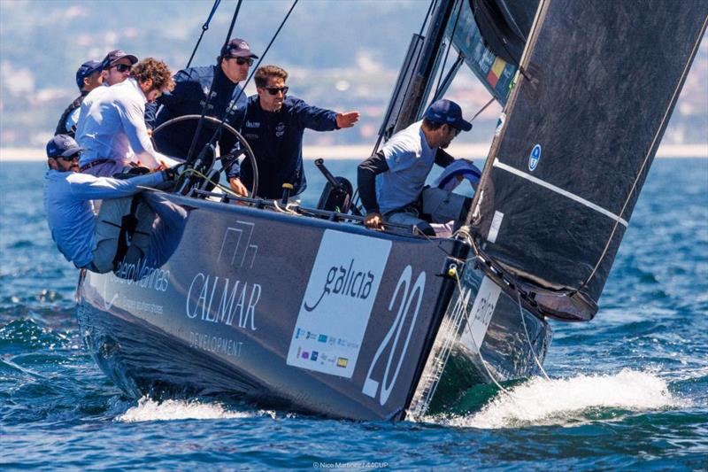 Daniel Calero's Calero Sailing Team 'competitive and in the fight' at the end of day one of 44Cup Baiona photo copyright Nico Martinez / 44Cup taken at Monte Real Club de Yates and featuring the RC44 class