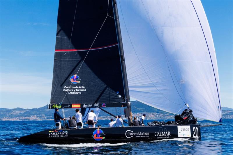 Calero Sailing Team on the first day of racing in Baiona, Galicia photo copyright Nico Martinez / 44Cup taken at Monte Real Club de Yates and featuring the RC44 class