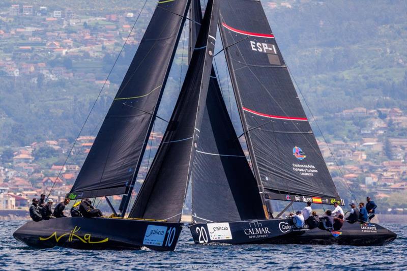 Calero Sailing Team on the final day of the 44Cup in Baiona photo copyright Nico Martinez / 44Cup taken at Monte Real Club de Yates and featuring the RC44 class