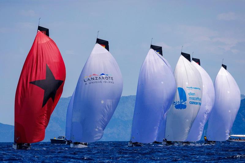 A podium finish for the Lanzarote Calero Sailing Team in the Porto Cervo 44Cup photo copyright Sailing Energy taken at Yacht Club Costa Smeralda and featuring the RC44 class