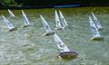 RC Laser National Champion Derek Priestley (670) leading the fleet Fairhaven TT © Robert Wheeler / www.rclasers.com