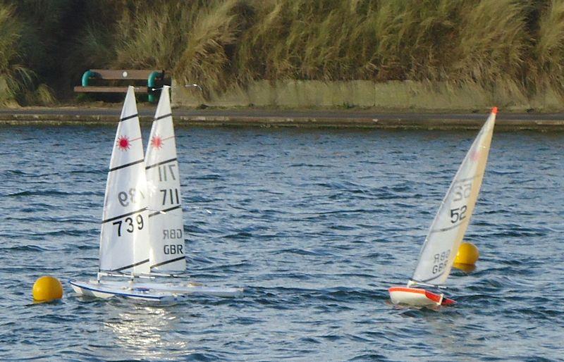 First day of racing in the RC Laser Winter Series at Fleetwood photo copyright Trevor Bell taken at Fleetwood Model Yacht Club and featuring the RC Laser class