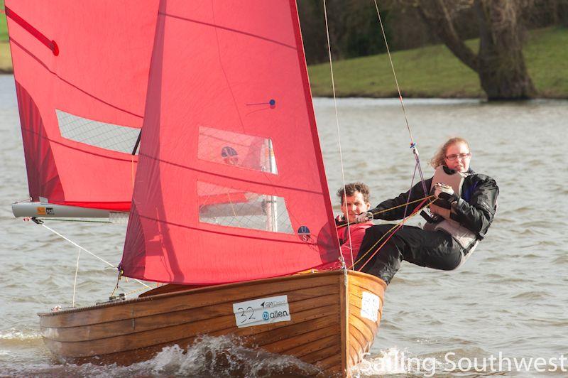 Eric Evans and Karen Raymont in the Sutton Bingham Icicle - part of the Sailing Southwest Winter Series photo copyright Lottie Miles taken at Sutton Bingham Sailing Club and featuring the Redwing class