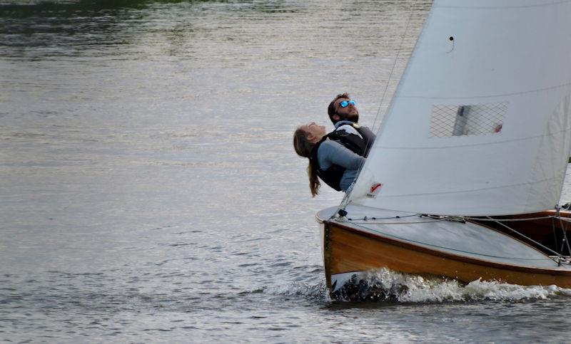 Ezra Bailey and Katie Burr having fun in Reedling Jaws during Horning Sailing Club Regatta Week 2022 photo copyright Holly Hancock taken at Horning Sailing Club and featuring the Reedling class