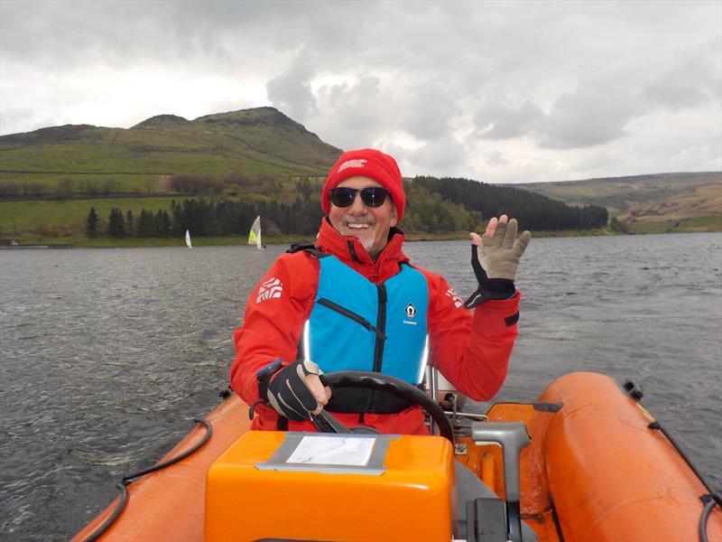 Bruce Bridgestock during Dovestone Sailing Club's Discover Sailing event  photo copyright Nik Lever taken at Dovestone Sailing Club and featuring the RIB class