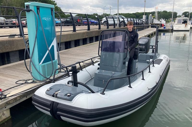 18-year-old Harry Besley will be skippering the eRIB Electra around the coast of Britain to showcase the cleaner, greener future of electric boating photo copyright Jaqui Besley taken at  and featuring the RIB class