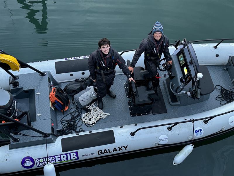 Harry and Charley on board - Round Britain eRIB Challenge 2024 - photo © Round Britain eRIB