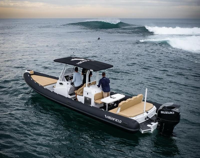 Highfield Sport 800 providing surfers support - photo © Highfield Boats