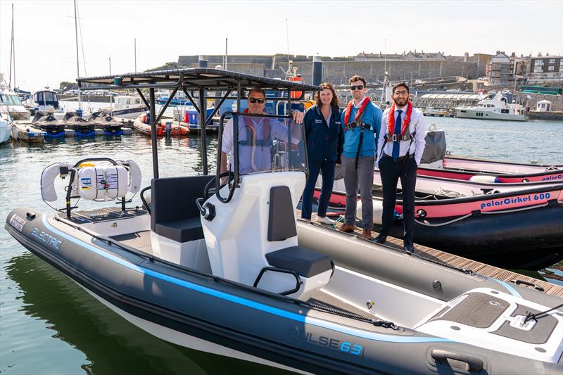 Representatives of the DfT, Innovate UK and University of Plymouth with the RS Pulse 63 photo copyright Dave Burt taken at  and featuring the RIB class