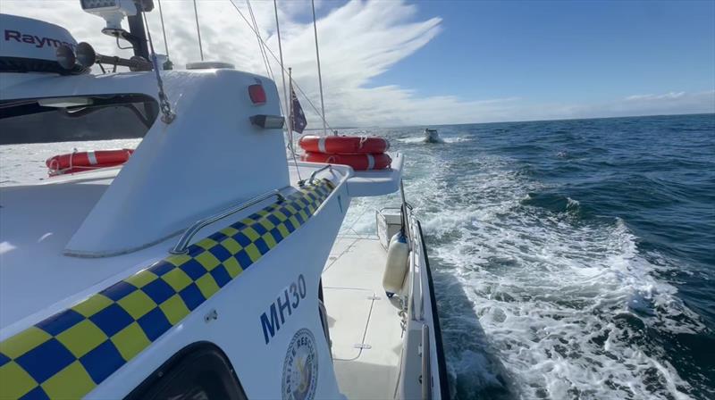 Middle Harbour 30 tows a disabled vessel to safety May 4 photo copyright Marine Rescue NSW taken at  and featuring the RIB class