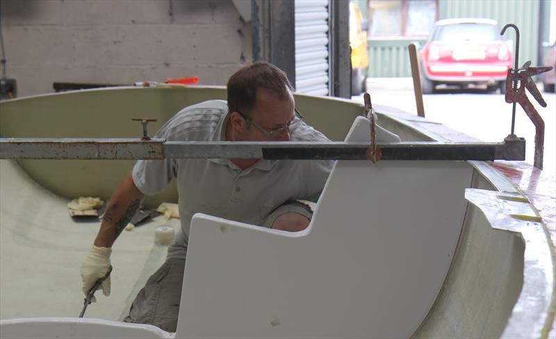 Fitting a Sonar bulkhead at Rondar Boats photo copyright Mark Jardine taken at  and featuring the  class