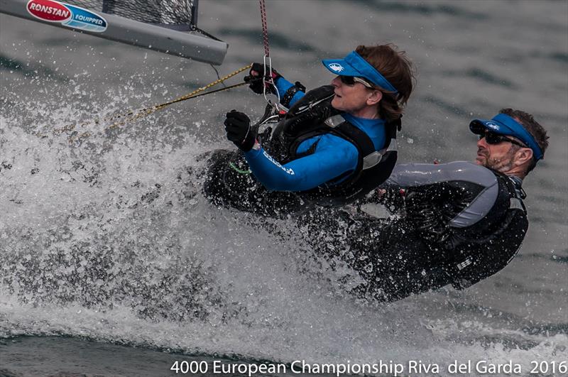 Steve & Sarah Cockerill during the 4000 Europeans on Lake Garda photo copyright Elena Giolai taken at Fraglia Vela Riva and featuring the  class