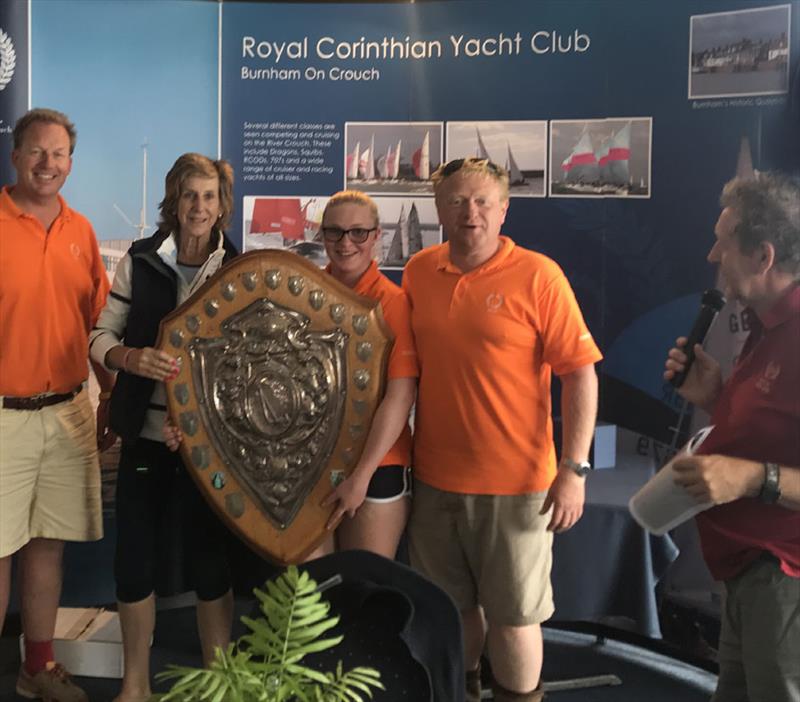 Justin Waples,Steve Rands and Elizabeth Rands win the Royal Corinthian One Design Summer Regatta photo copyright Tammy Fisher taken at Royal Corinthian Yacht Club, Burnham and featuring the Royal Corinthian One Design class