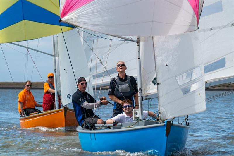 Paul Buckley's RCOD Coryphee leads overnight the Mid Week results on Day 4 of Burnham Week 2025 photo copyright Petru Balau Sports Photography / sports.hub47.com taken at Royal Corinthian Yacht Club and featuring the Royal Corinthian One Design class