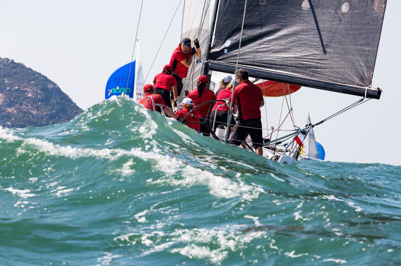 Juggerknot in the Cape d'Aguilar swell. Sun Hung Kai and Co. Around the Island Race 2021. - photo © RHKYC / Guy Nowell