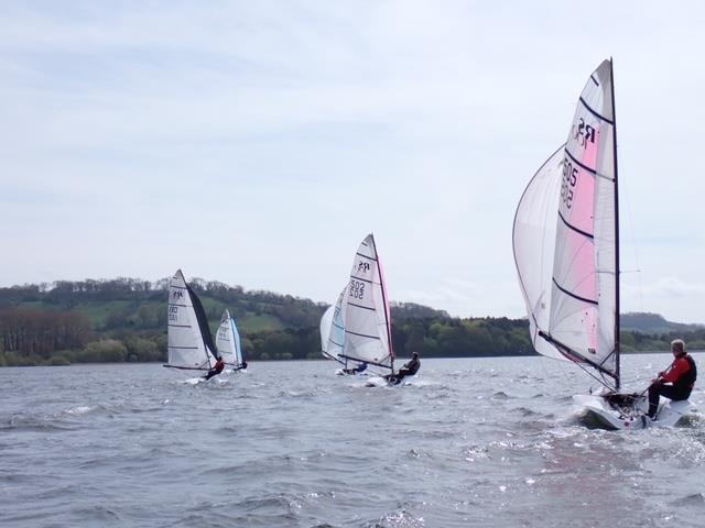 RS100 Class Association Training at Chew - Steve Jones playing catch up photo copyright CVLSC taken at Chew Valley Lake Sailing Club and featuring the RS100 class