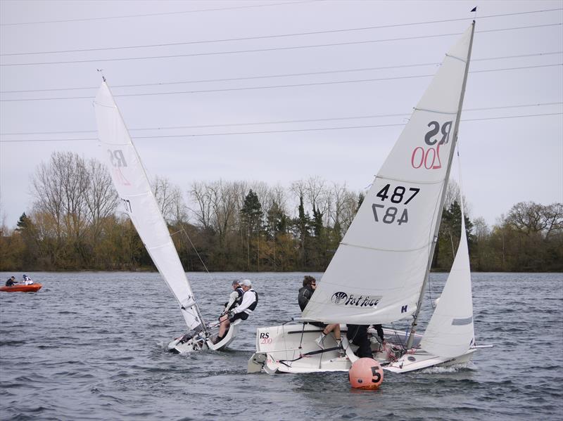 RS200s at Papercourt photo copyright Sally Cantello taken at Papercourt Sailing Club and featuring the RS200 class