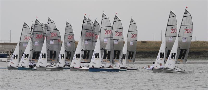 Seconds before the start of the racing at the Endeavour Trophy 2016 photo copyright Roger Mant taken at Royal Corinthian Yacht Club, Burnham and featuring the RS200 class