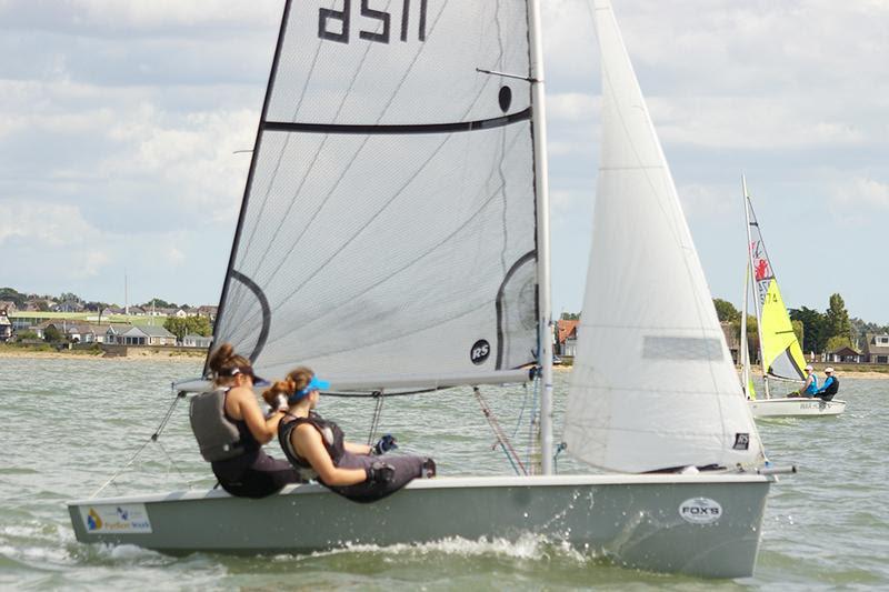 Rebecca Bines and Connie Hughes on day 5 at Learning & Skills Solutions Pyefleet Week - photo © Pete Purkiss