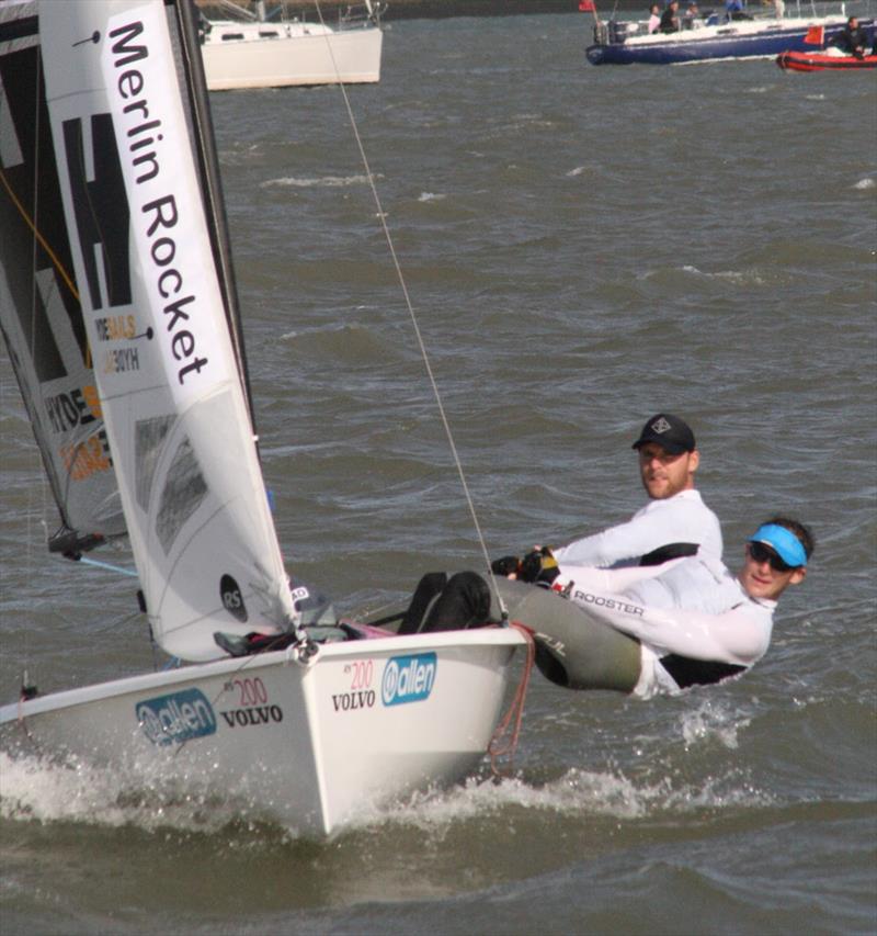 Christian Birrell and Sam Brearey (Merlin Rocket) on day 1 of the Endeavour Trophy photo copyright Sue Pelling taken at Royal Corinthian Yacht Club and featuring the RS200 class