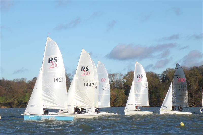 Tight fleet on Week 3 of the RS200 Winter Series at Royal Harwich photo copyright Simon Hewitt taken at Royal Harwich Yacht Club and featuring the RS200 class
