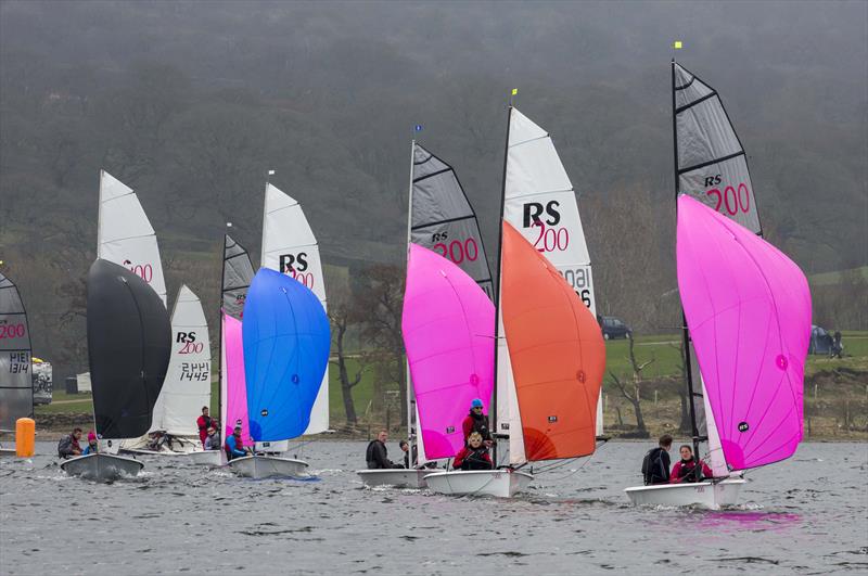 RS200s at the Ullwater Yacht Club Daffodil Regatta 2018 photo copyright Tim Olin / www.olinphoto.co.uk taken at Ullswater Yacht Club and featuring the RS200 class