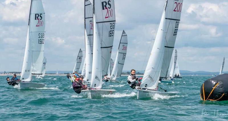 Hayling Island SC Whitsun Regatta day 2 photo copyright Peter Hickson taken at Hayling Island Sailing Club and featuring the RS200 class