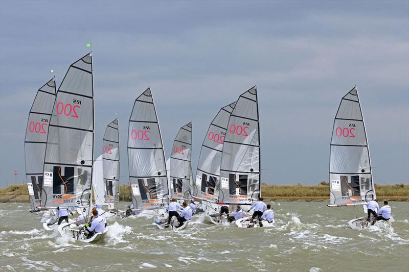 Exciting racing as the wind increased on day 2 of the Endeavour Trophy 2019 photo copyright Roger Mant Photography taken at Royal Corinthian Yacht Club, Burnham and featuring the RS200 class