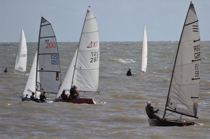 The two RS200s match raced each other through the three races, Chris Thomas (297) and crew Sarah coming out ahead during the Dyson Dash photo copyright Adrian Trice taken at Broadstairs Sailing Club and featuring the RS200 class