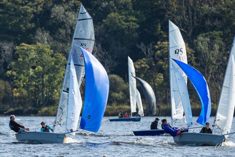 Brendan/Ellen chasing down Calum/Tony, with Charlie/David and Martin/Cameron in the backgroud during the RS200 Scottish Championship - photo © Alex Workman