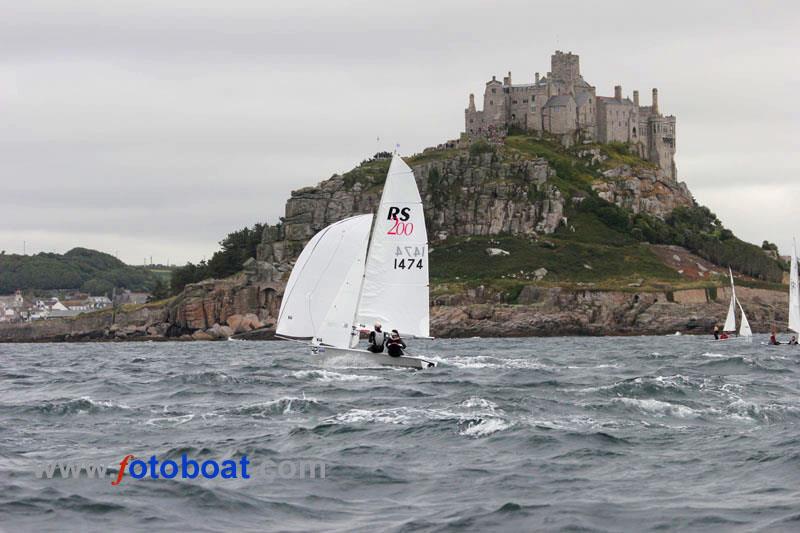 The final day of the Volvo Noble Marine R200 Nationals at Mount's Bay photo copyright Mike Rice / www.fotoboat.com taken at  and featuring the RS200 class