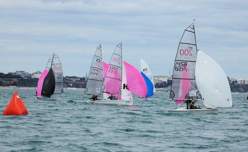 RS200s race in Poole Bay during the Parkstone open meeting photo copyright Owain Hughes taken at Parkstone Yacht Club and featuring the RS200 class