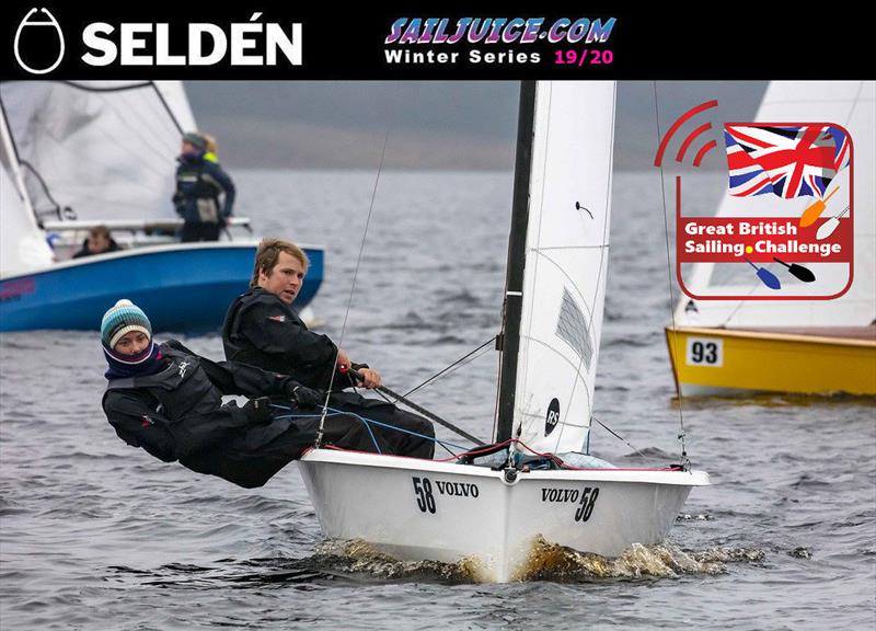 Jonny & Sarah McGovern during the Yorkshire Dales Brass Monkey - Seldén Sailjuice Winter Series Round 3 photo copyright Tim Olin / www.olinphoto.co.uk taken at Yorkshire Dales Sailing Club and featuring the RS200 class