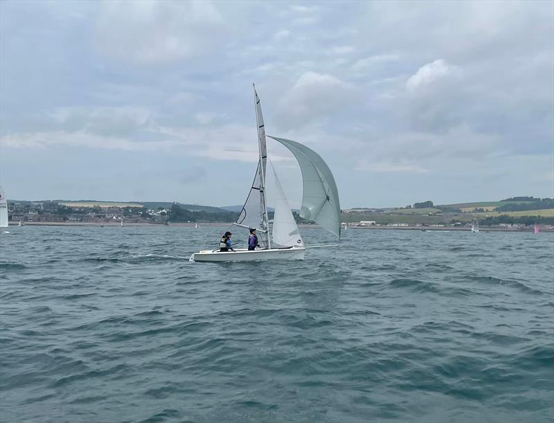 Lindsay and Izzy get their kite set during the RS200 Scottish Travellers at Aberdeen and Stonehaven Yacht Club photo copyright Tony Ray taken at Aberdeen & Stonehaven Yacht Club and featuring the RS200 class