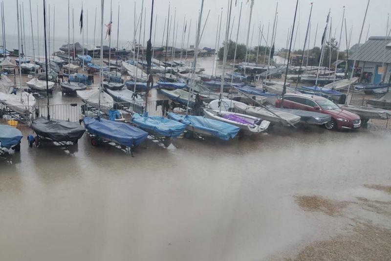 A lot of rain came out of nowhere - Noble Marine Rooster RS200 National Championships at Hayling Island photo copyright Claire Durrant taken at Hayling Island Sailing Club and featuring the RS200 class