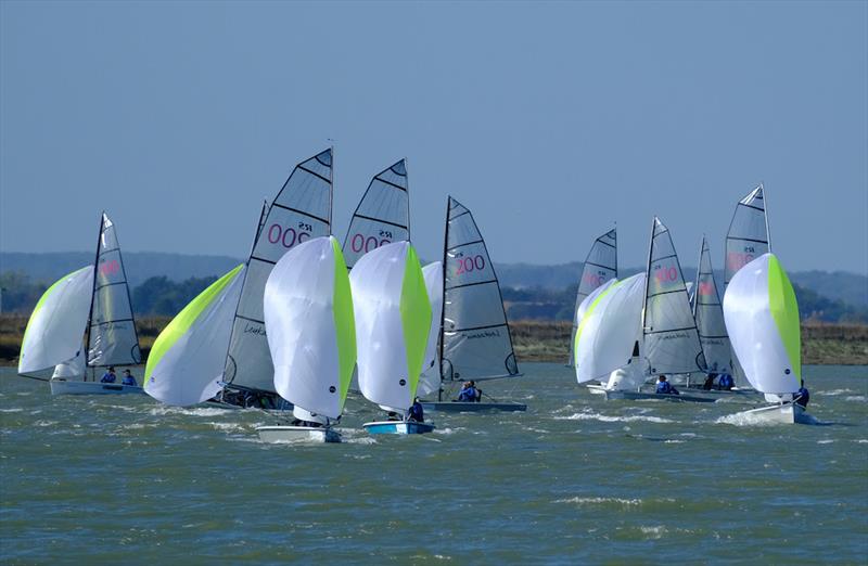 Downwind fun on day 1 of the 61st Endeavour Trophy photo copyright Roger Mant taken at Royal Corinthian Yacht Club, Burnham and featuring the RS200 class