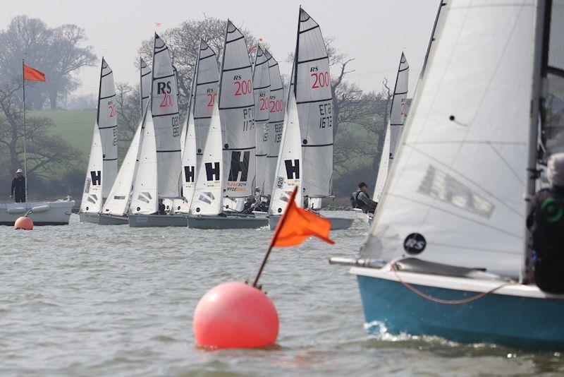 Anthony and Jo Gifford launch it off the pin - RS200 Sailing Chandlery EaSEA Tour at Waldringfield - photo © Alexis Smith