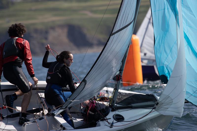Iain and Othilie go for a gybe-set during the RS200 Scottish Championship at East Lothian - photo © Steve Fraser