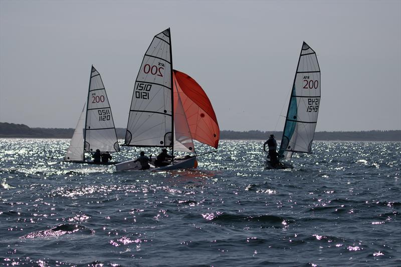 Brendan and Roo fight for the lead during the RS200 Scottish Championship at East Lothian photo copyright Steve Fraser taken at East Lothian Yacht Club and featuring the RS200 class
