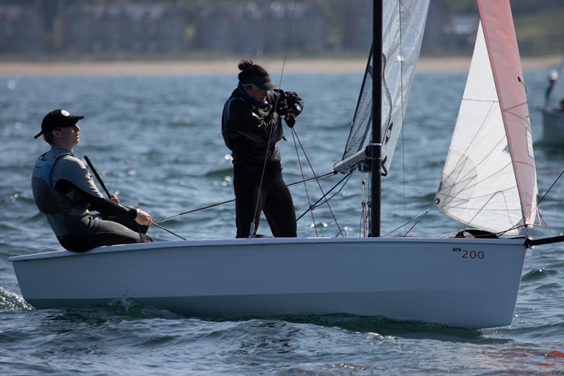 Ellen doing all the work as usual during the RS200 Scottish Championship at East Lothian - photo © Steve Fraser