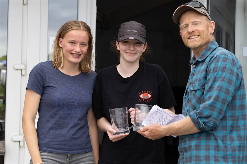 Milly Tregaskes & Taryn Banks are first under 18s in the West Country Boat Repairs SW Ugly Tour ‘Cornish Nationals' at Restronguet photo copyright Clare Hallam taken at Restronguet Sailing Club and featuring the RS200 class