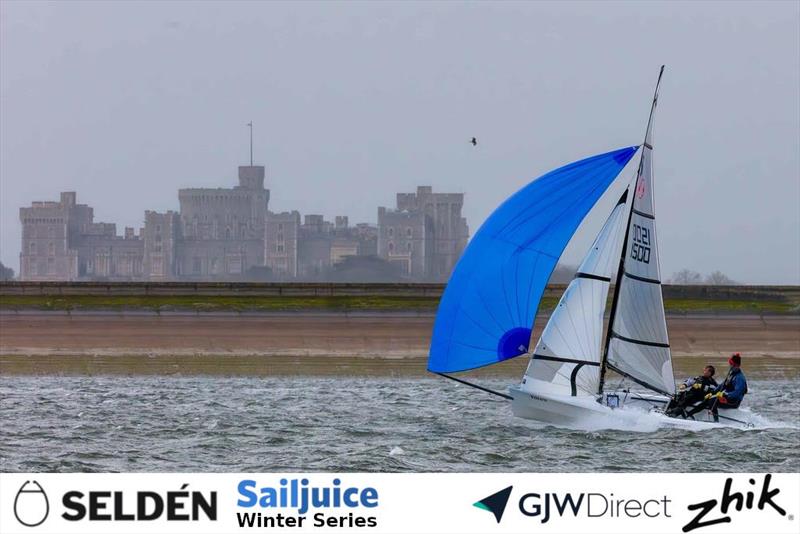 Nick Craig and Toby Lewis win the Sailing Chandlery Datchet Flyer 2024 photo copyright Tim Olin / www.olinphoto.co.uk taken at Datchet Water Sailing Club and featuring the RS200 class