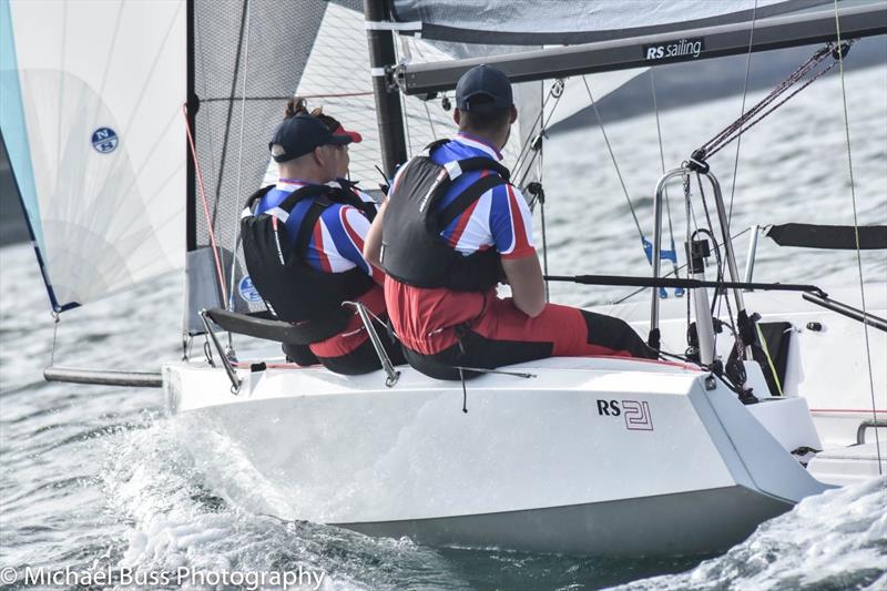 Boat vs. Bike Challenge for the RAF Benevolent Fund photo copyright Michael Buss taken at  and featuring the RS21 class