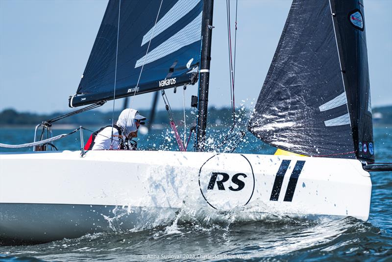 During Charleston Race Week 2023, the RS21 fleet has been testing the Vakaros Atlas 2 / RaceSense device, a start line tool that is quickly gaining the respect of the sailing community - photo © Anna Suslova / RS21 Class