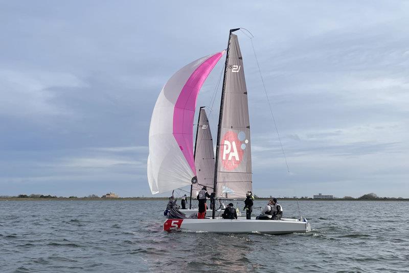 First qualifier of RYA Match Racing Series 2024 -  photo copyright Natasha de la Fuente taken at Queen Mary Sailing Club and featuring the RS21 class