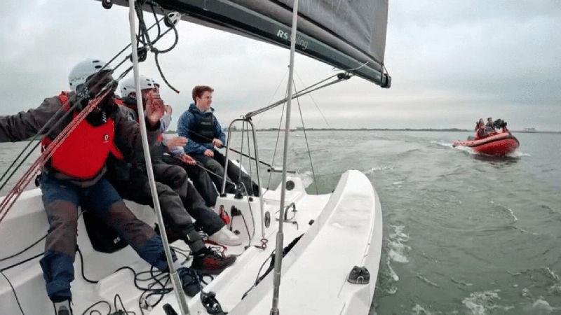 RS21s on The Apprentice photo copyright BBC taken at Queen Mary Sailing Club and featuring the RS21 class