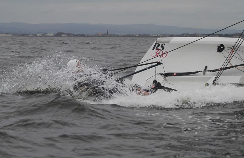 Racing on day 2 of the Volvo Noble Marine RS300 Nationals photo copyright Alan Henderson taken at Prestwick Sailing Club and featuring the RS300 class